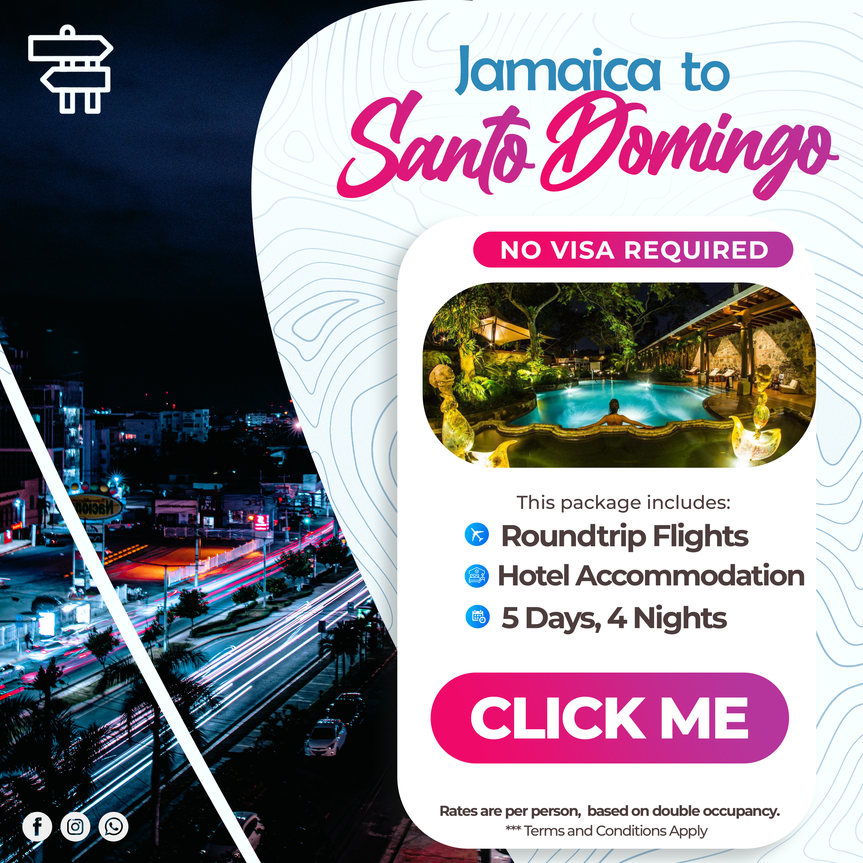 Jamaica to Santo Domingo Package